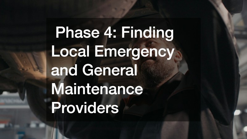 Phase 4: Finding Local Emergency and General Maintenance Providers