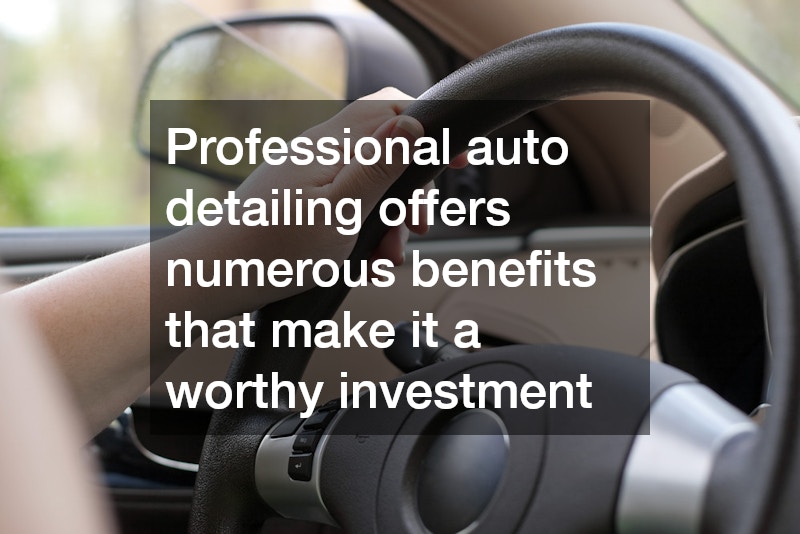 Professional auto detailing offers numerous benefits that make it a worthy investment