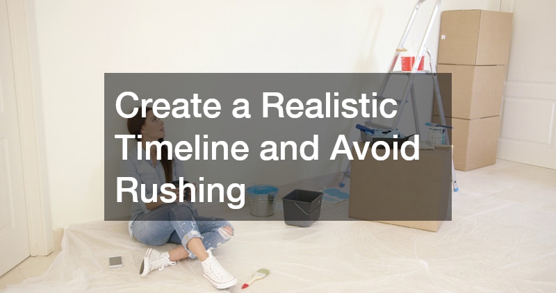 Create a Realistic Timeline and Avoid Rushing