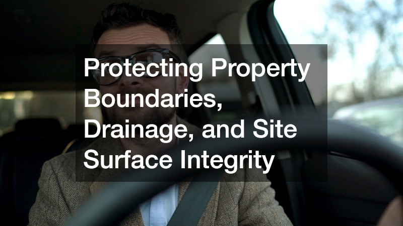 Protecting Property Boundaries, Drainage, and Site Surface Integrity