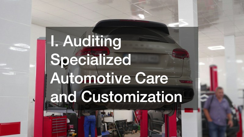 I. Auditing Specialized Automotive Care and Customization