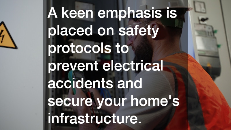 A keen emphasis is placed on safety protocols to prevent electrical accidents and secure your home