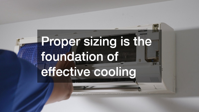Proper sizing is the foundation of effective cooling