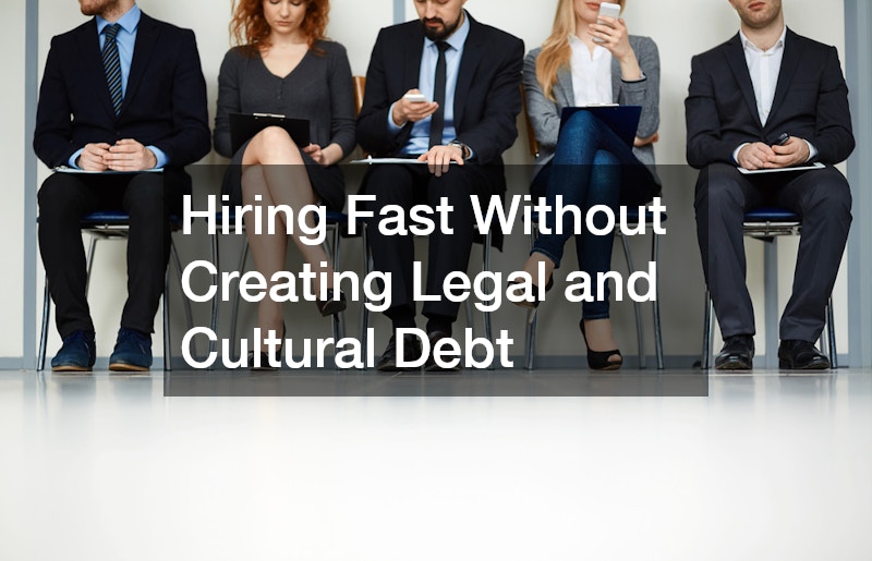 Hiring Fast Without Creating Legal and Cultural Debt