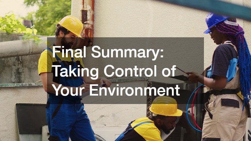 Final Summary: Taking Control of Your Environment