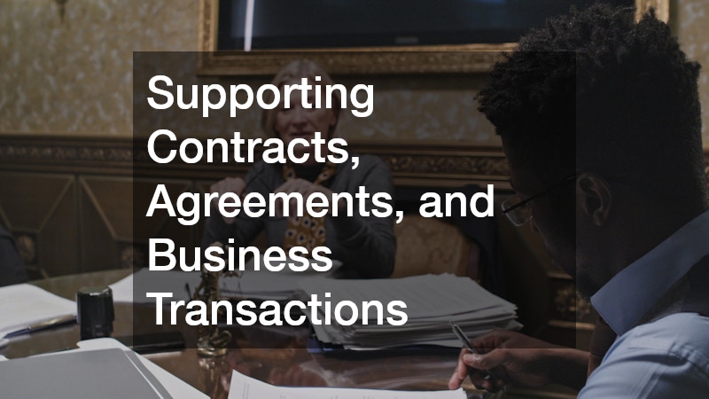 Supporting Contracts, Agreements, and Business Transactions