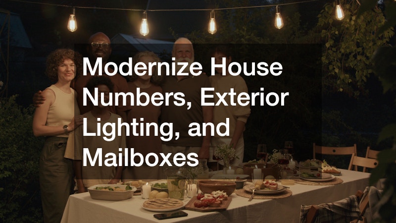 Modernize House Numbers, Exterior Lighting, and Mailboxes