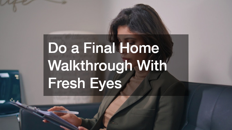 Do a Final Home Walkthrough With Fresh Eyes