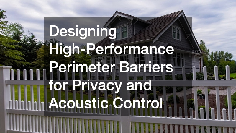 Designing High-Performance Perimeter Barriers for Privacy and Acoustic Control