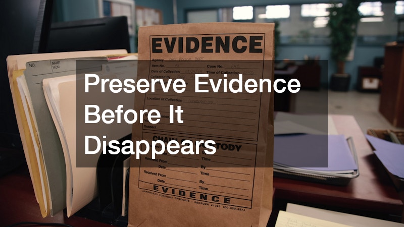 Preserve Evidence Before It Disappears