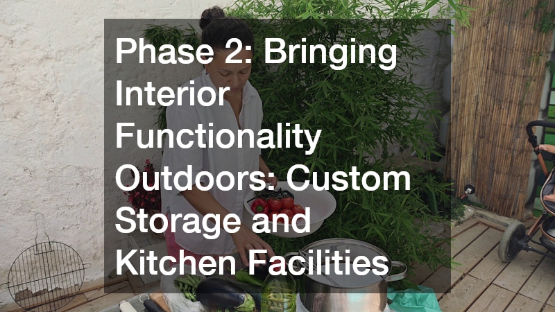Phase 2: Bringing Interior Functionality Outdoors: Custom Storage and Kitchen Facilities