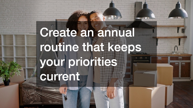 Create an annual routine that keeps your priorities current