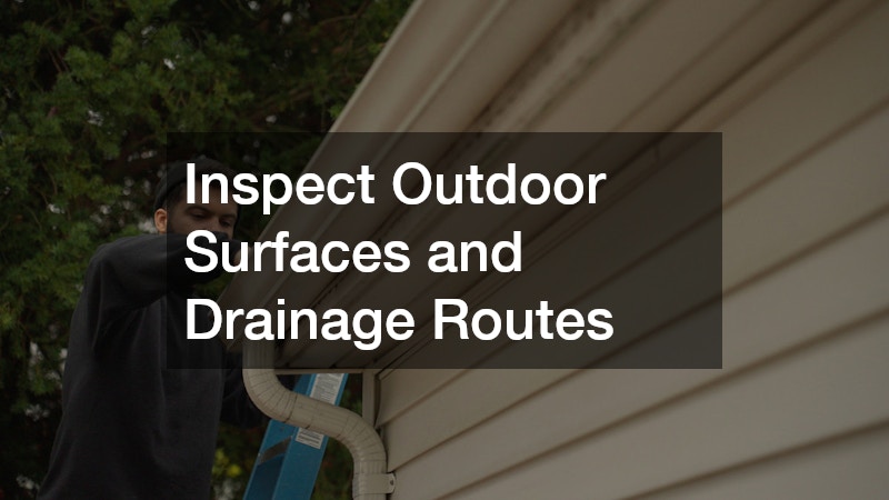 Inspect Outdoor Surfaces and Drainage Routes