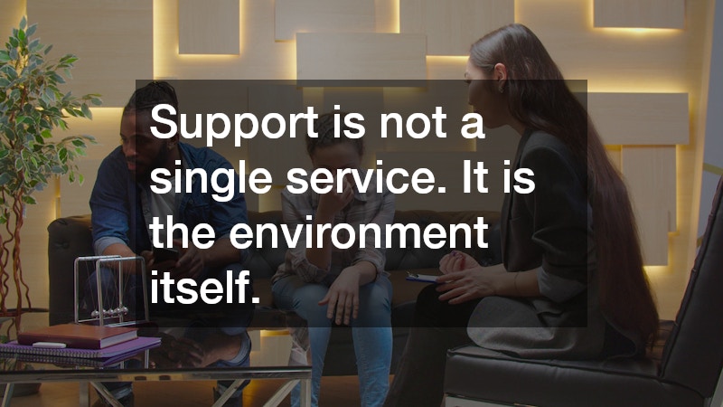 Support is not a single service. It is the environment itself.