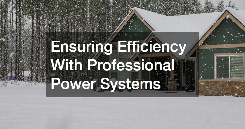 Ensuring Efficiency With Professional Power Systems