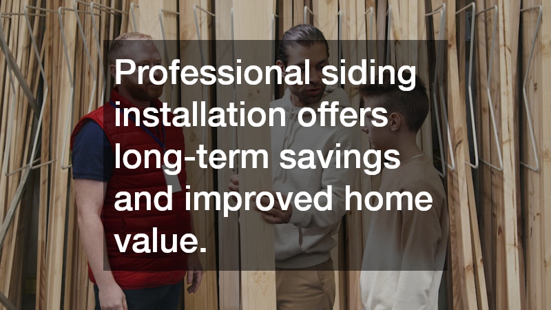 Professional siding installation offers long-term savings and improved home value.