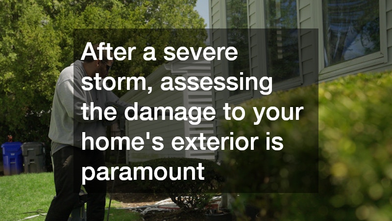 After a severe storm, assessing the damage to your home