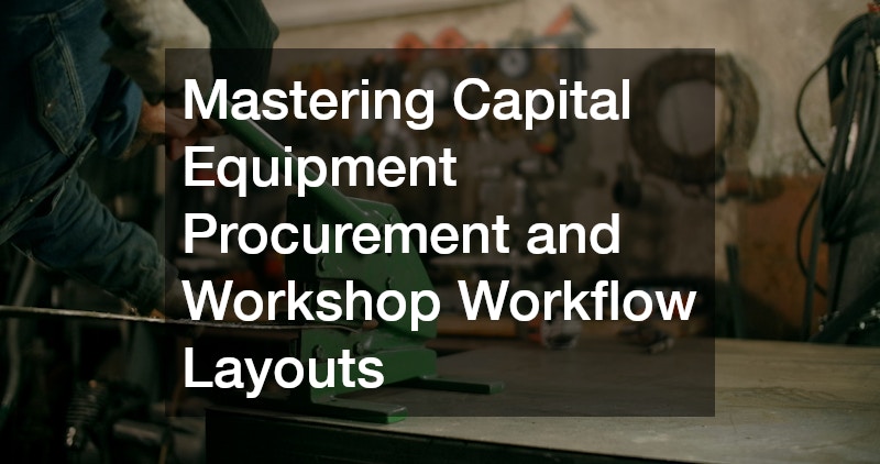 Mastering Capital Equipment Procurement and Workshop Workflow Layouts