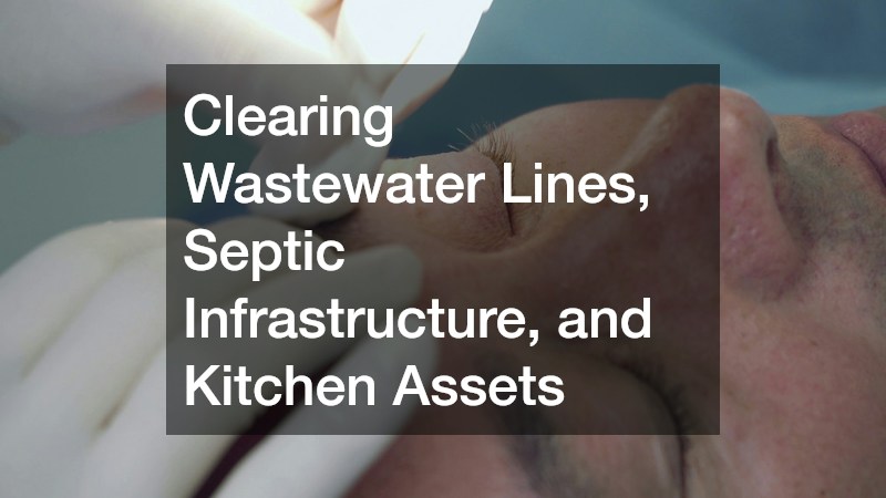 Clearing Wastewater Lines, Septic Infrastructure, and Kitchen Assets