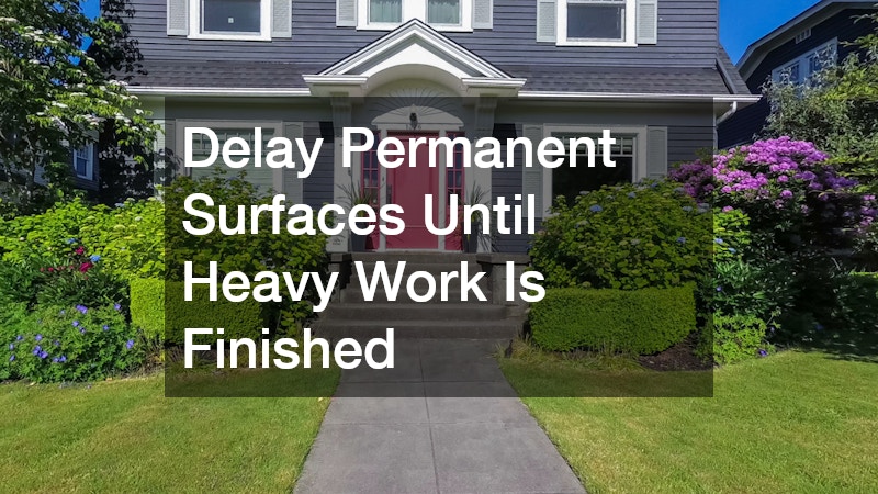 Delay Permanent Surfaces Until Heavy Work Is Finished 