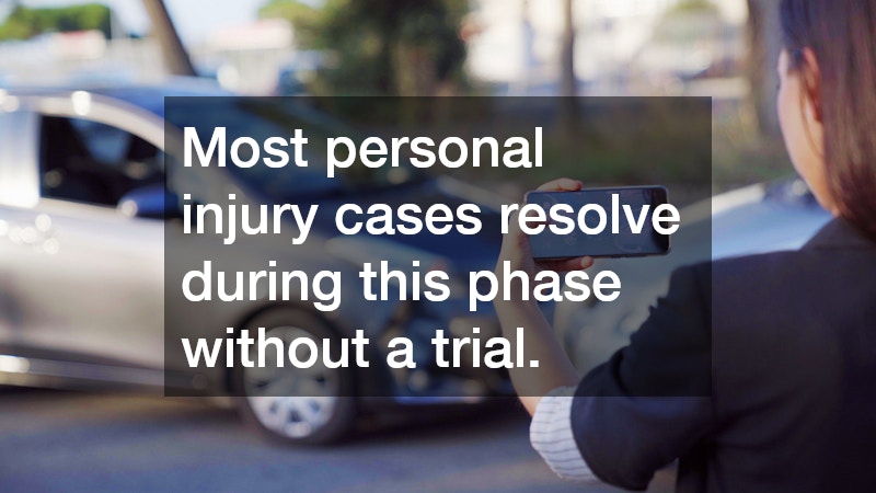 Most personal injury cases resolve during this phase without a trial.