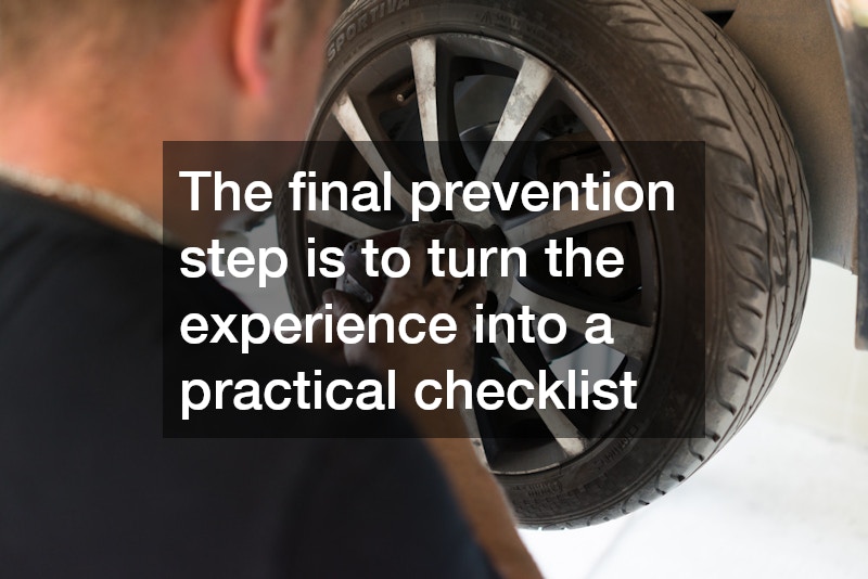 The final prevention step is to turn the experience into a practical checklist