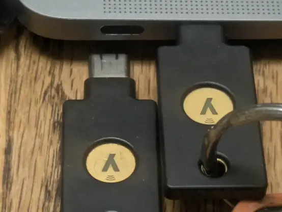 Space between the 2 USB C ports is smaller than a YubiKey