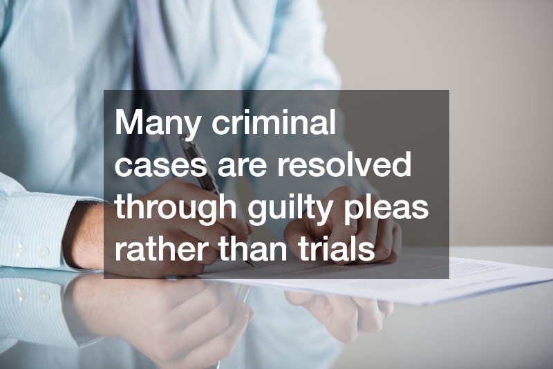 Many criminal cases are resolved through guilty pleas rather than trials