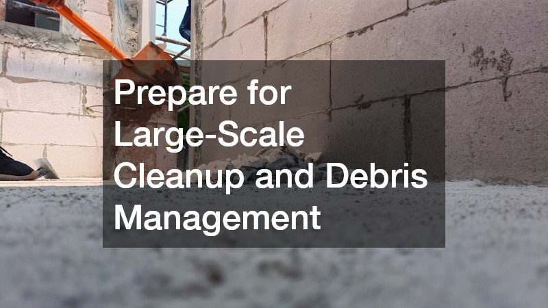Prepare for Large-Scale Cleanup and Debris Management