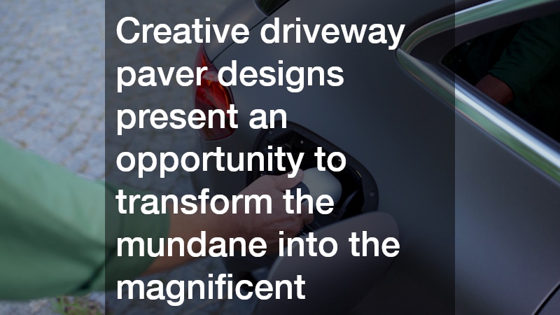 Creative driveway paver designs present an opportunity to transform the mundane into the magnificent
