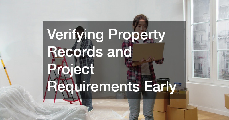 Verifying Property Records and Project Requirements Early