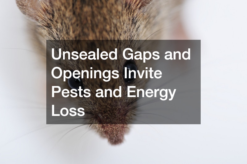 Unsealed Gaps and Openings Invite Pests and Energy Loss
