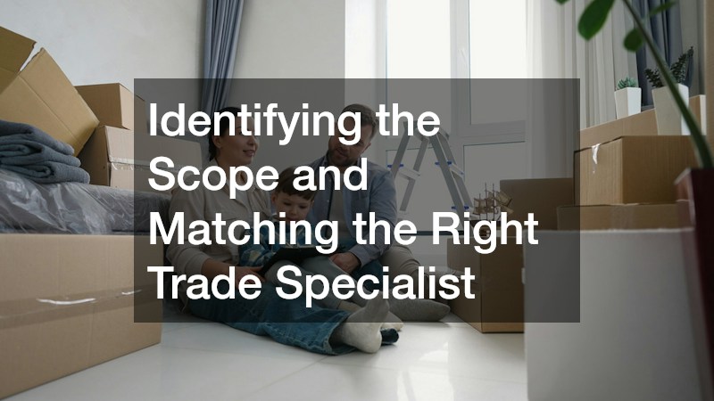 Identifying the Scope and Matching the Right Trade Specialist