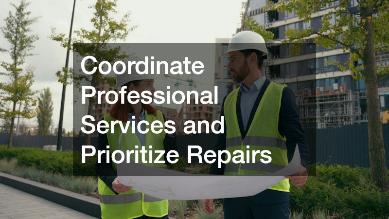Coordinate Professional Services and Prioritize Repairs