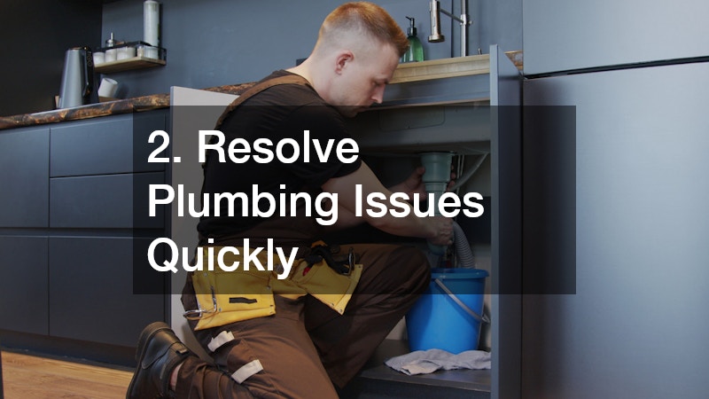 2. Resolve Plumbing Issues Quickly