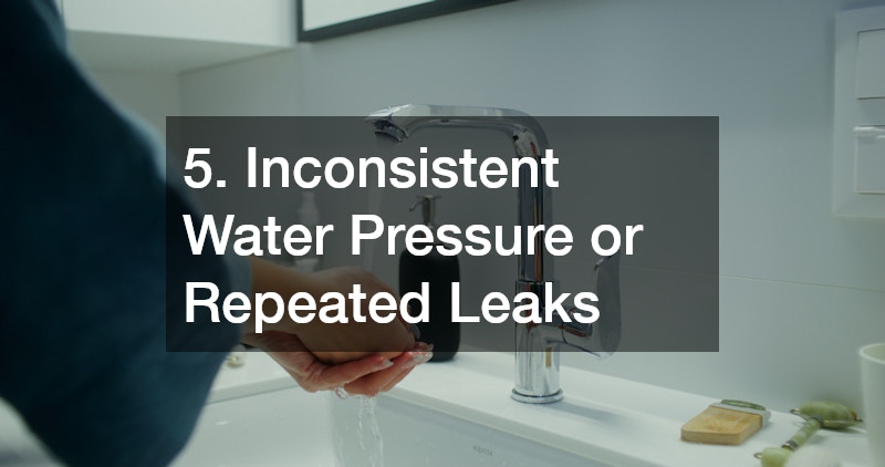 5. Inconsistent Water Pressure or Repeated Leaks