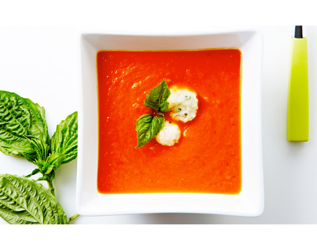 Easy Tomato Soup with Parmesan Dumplings