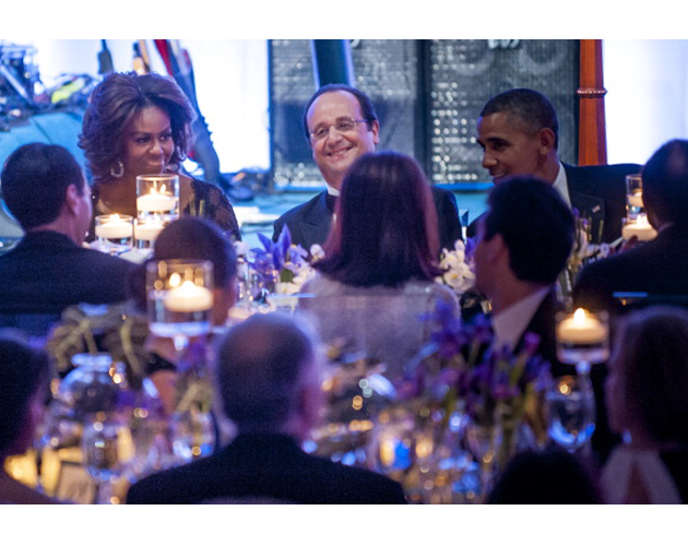 Michell Obama, Francoise Hollande, President Obama