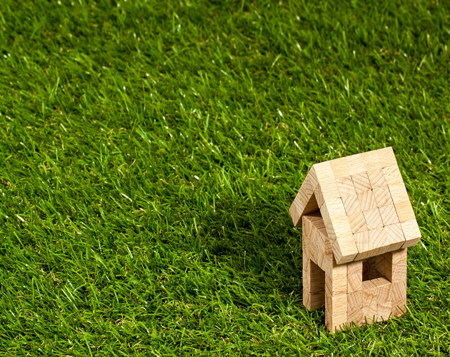 A house as seen from above