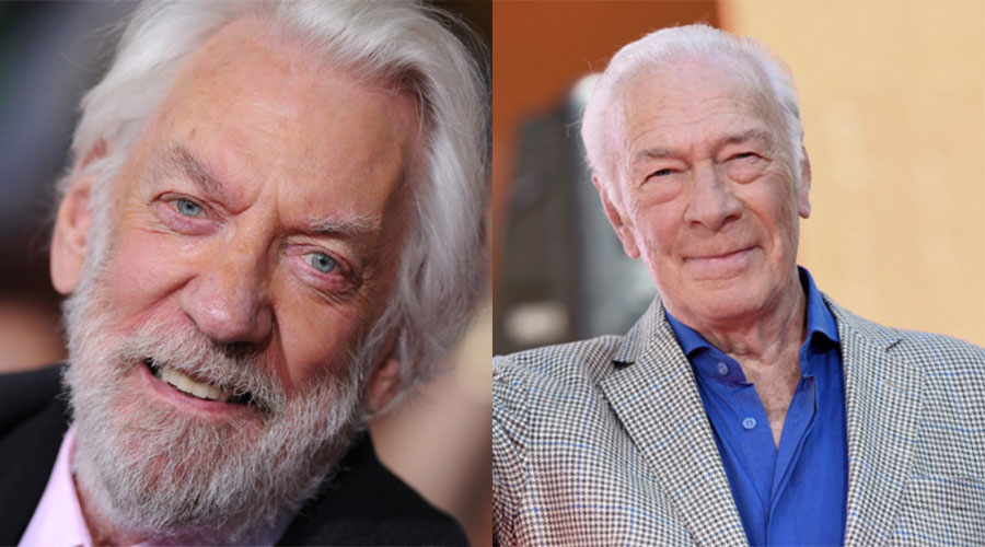 close up shots of Donald Sutherland and Christopher Plummer