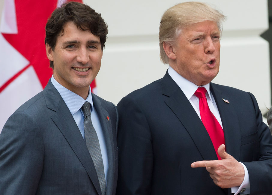 Justin Trudeau and Donald Trump