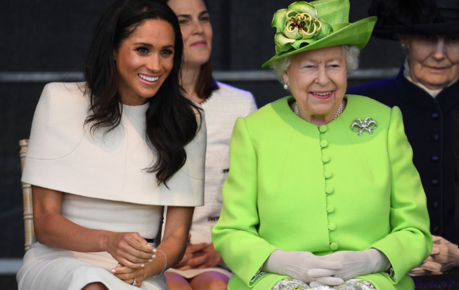Meghan opts for Givenchy for day out with the Queen