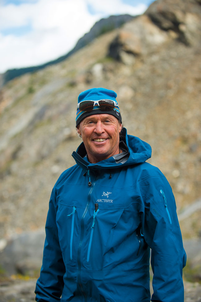 Mountain guid John Mellis during a hike.