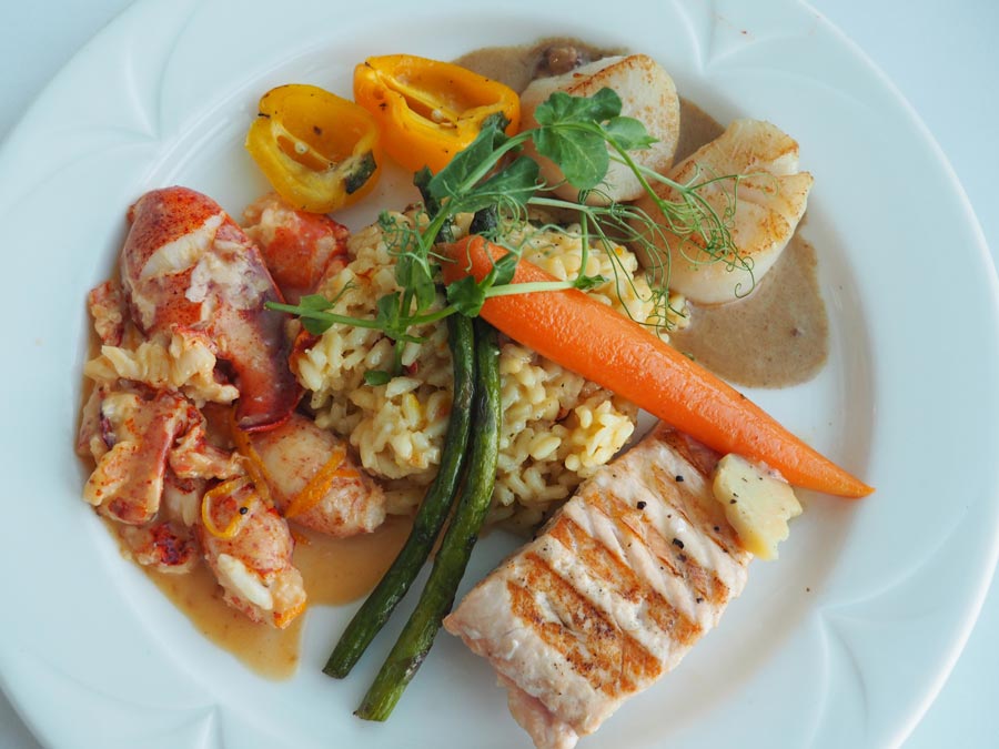 Seafood at La Maison du Pecheur in the village of Perce.