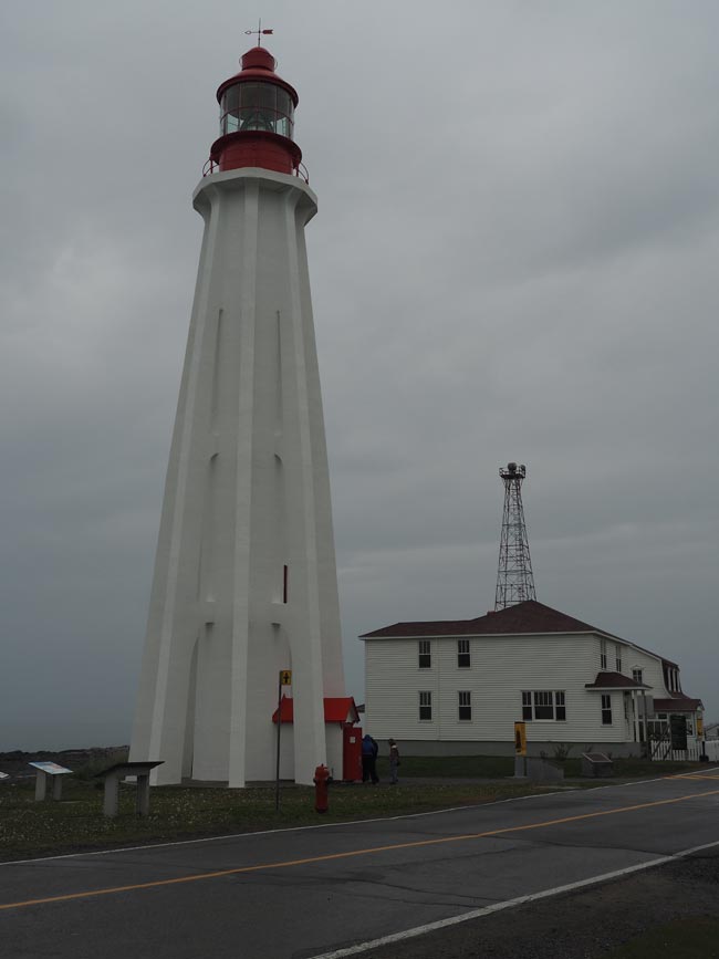 Lighthouse and keeper's cottage at Pointe au Pere.