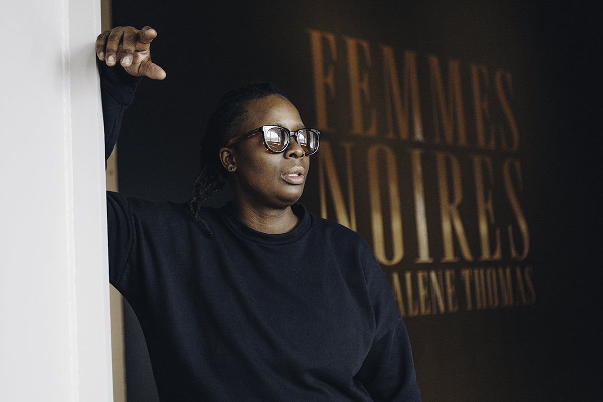 Mackalene Thomas, the artist behind Femmes Noires, an exhibit reimagining images of marginalized woman on now at the AGO until March 24.