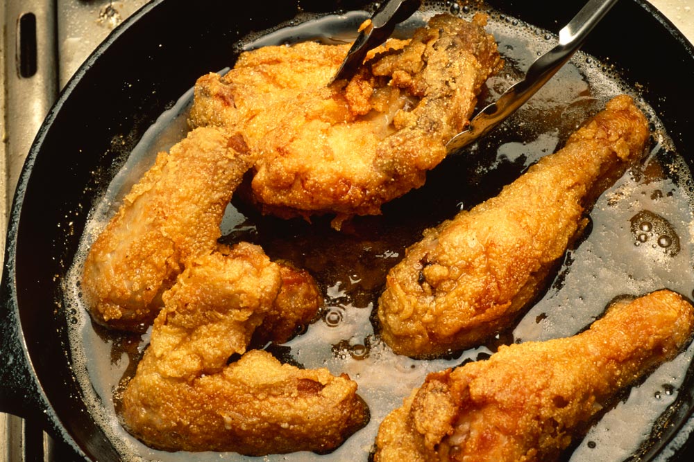 fried chicken in skillet