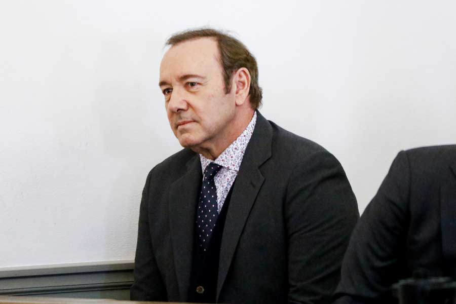 Actor Kevin Spacey attends his arraignment for sexual assault charges at Nantucket District Court on January 7, 2019 in Nantucket, Massachusetts.