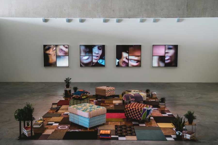 A shot of Mickalene Thomas' Femmes Noires exhibit is at the AGO until March 24.