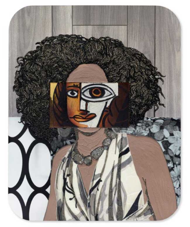 Portrait of Kalena, 2017 by Mickalene Thomas.